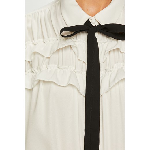 Koszula damska Vero Moda z długimi rękawami z poliestru bez wzorów z dekoltem kokardą 