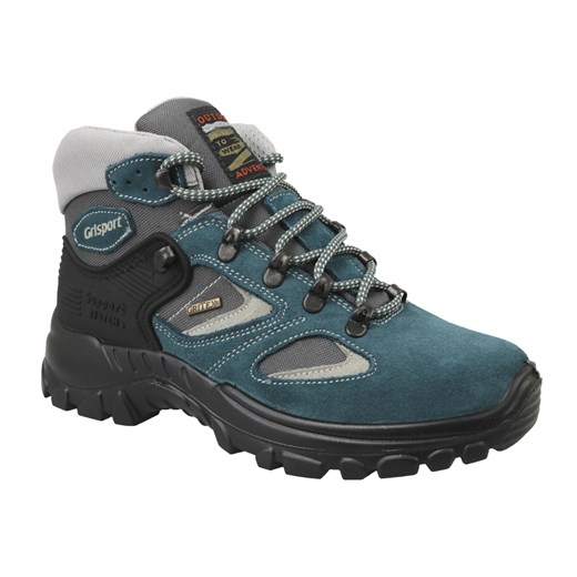 Buty trekkingowe damskie niebieskie Grisport ze skóry sznurowane 