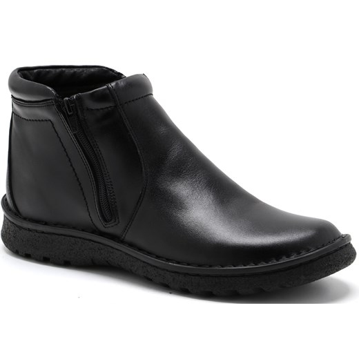 Buty zimowe męskie czarne J&M casual 