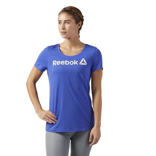Bluzka sportowa z napisami na fitness z poliestru 