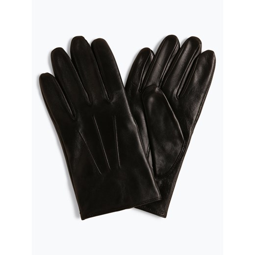 BOSS - Skórzane rękawiczki męskie – Hainz2, czarny Boss  8.5 vangraaf