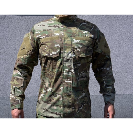 Bluza męska zielona Garsing z tkaniny na zimę w militarnym stylu moro 