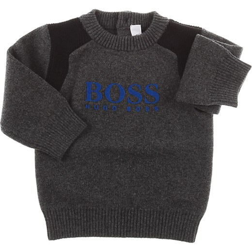 Odzież dla niemowląt Hugo Boss szara z bawełny 
