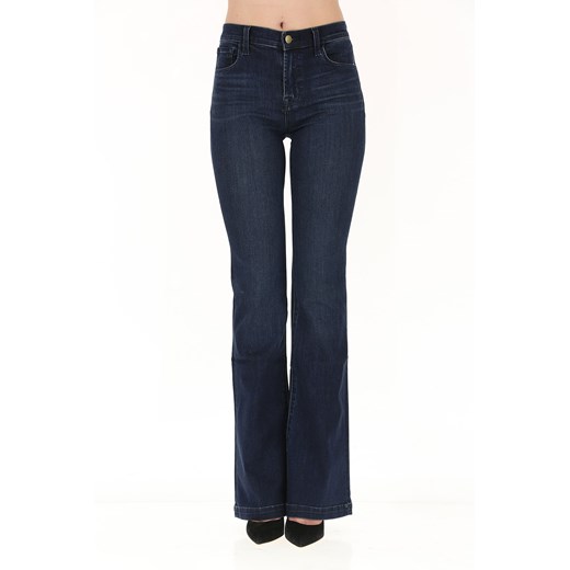 Niebieskie jeansy damskie J Brand Jeans bez wzorów 
