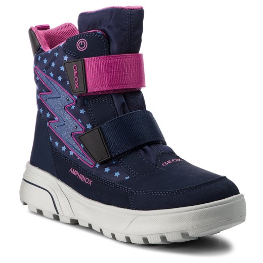 Buty zimowe dziecięce Geox śniegowce z tworzywa sztucznego na zimę 