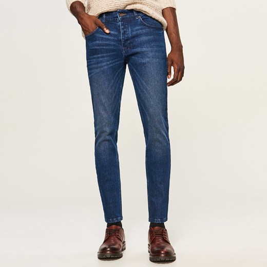Reserved - Spodnie jeansowe slim fit - Granatowy