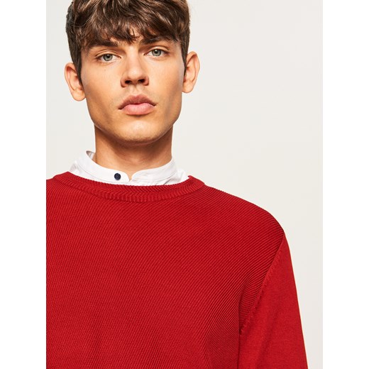 Sweter męski czerwony Reserved