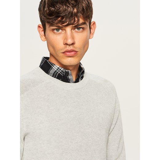 Reserved - Sweter - Jasny szar