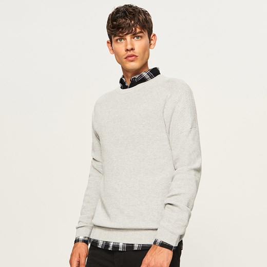 Reserved - Sweter - Jasny szar