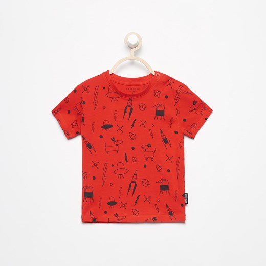 Reserved - T-shirt z nadrukiem - Czerwony