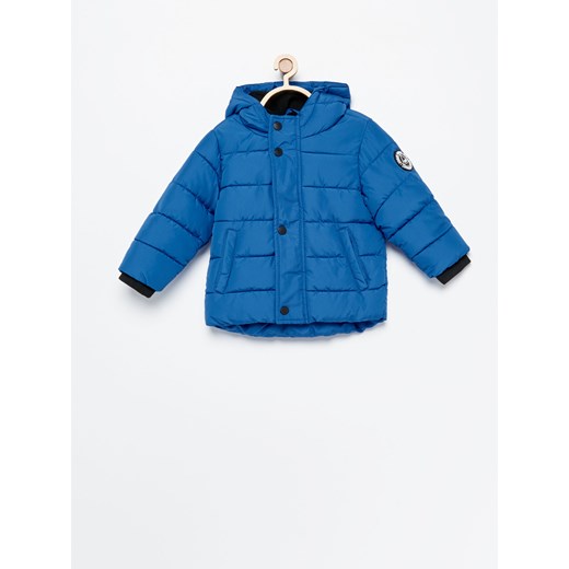 Reserved - Pikowana kurtka z kapturem - Niebieski