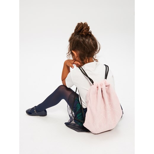 Reserved - Sztruksowy plecak worek - Różowy