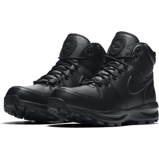 Nike buty zimowe męskie sznurowane czarne skórzane sportowe 