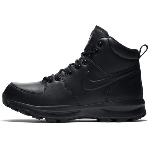 Buty zimowe męskie Nike czarne skórzane sznurowane sportowe 