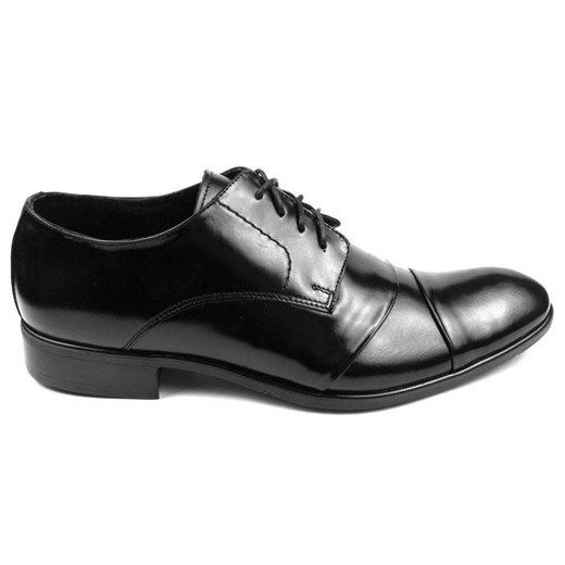 Wygodne czarne eleganckie buty męskie  T33