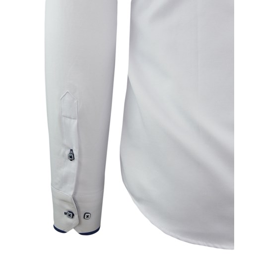 Koszula męska z długim rękawem w kolorze białym 0100   L merits.pl wyprzedaż 