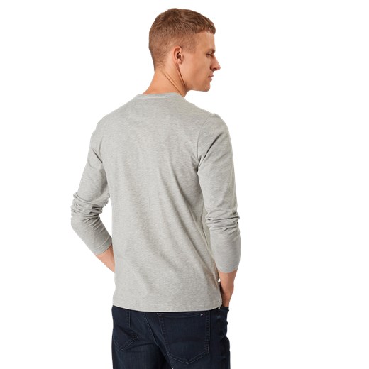 T-shirt męski Tommy Hilfiger z długim rękawem z tkaniny bez wzorów 