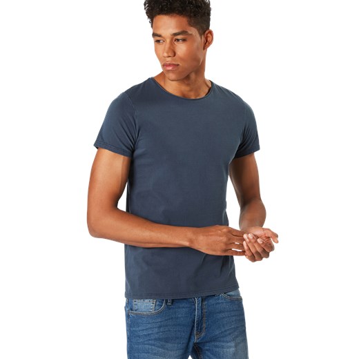 Niebieski t-shirt męski Q/s Designed By z krótkimi rękawami 