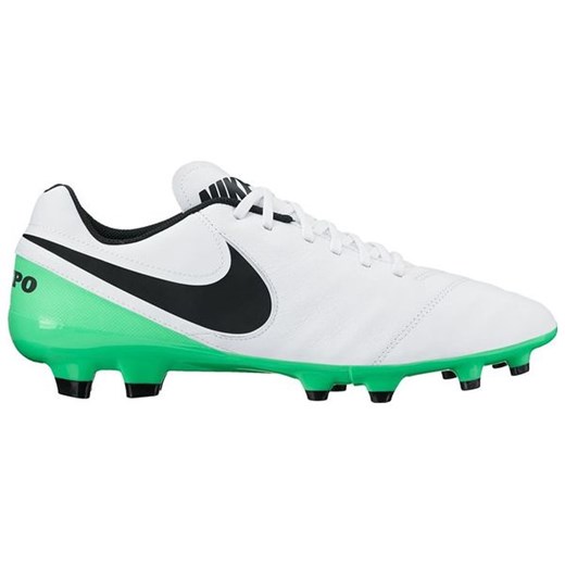 Buty piłkarskie korki Tiempo Genio II Leather FG Nike (biało-miętowe)