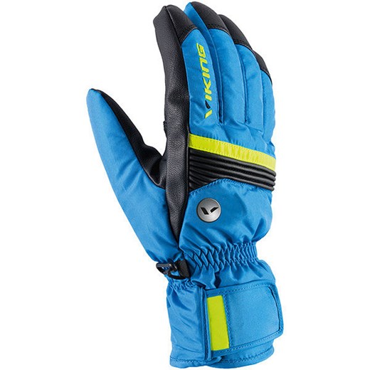 Rękawice narciarskie Livio Viking (niebiesko-żółte)
