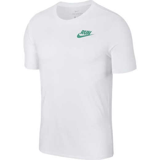 Koszulka męska Dry Solid Swoosh Nike (biało-zielona)