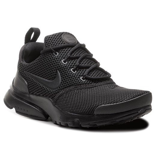 Buty sportowe damskie Nike presto czarne płaskie sznurowane z tworzywa sztucznego 
