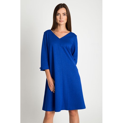 Sukienka niebieska Quiosque rozkloszowana 