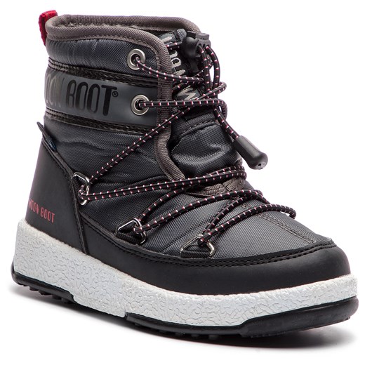 Śniegowce MOON BOOT - Jr Boy Mid Wp 34051200004  Black/Castlerock  Moon Boot 32 eobuwie.pl