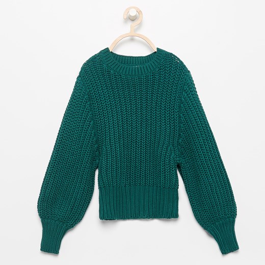 Sweter dziewczęcy Reserved bez wzorów na zimę 