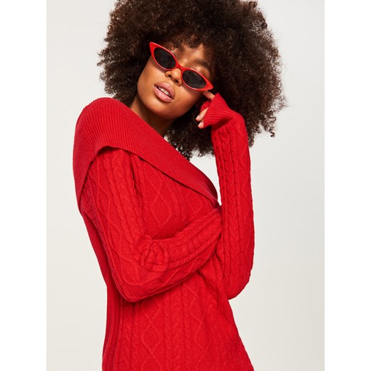 Reserved - Sweter z odkrywający ramiona - Czerwony Reserved  M 