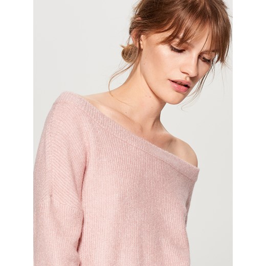 Mohito - Sweter z prostym dekoltem - Różowy