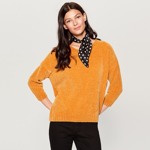 Mohito - Luźny sweter basic - Żółty