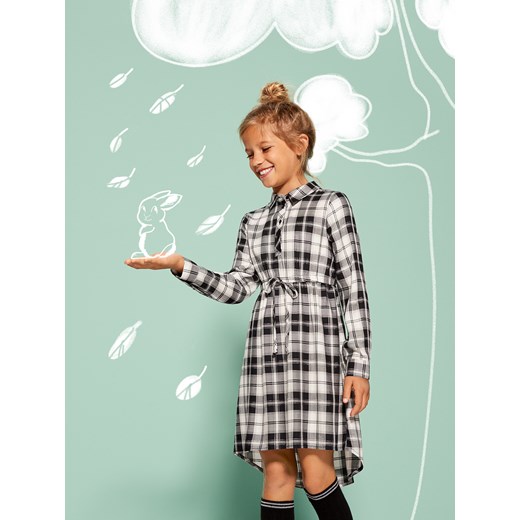 Mohito - Koszulowa sukienka dla dziewczynki Little Princess - Czarny