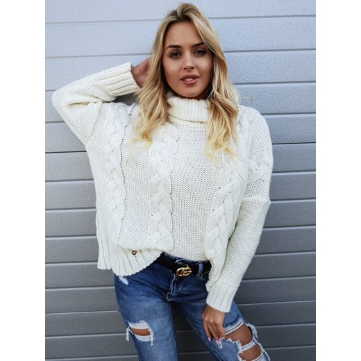 SWETER GOLF TEVA ECRU uniwersalny Butik Latika
