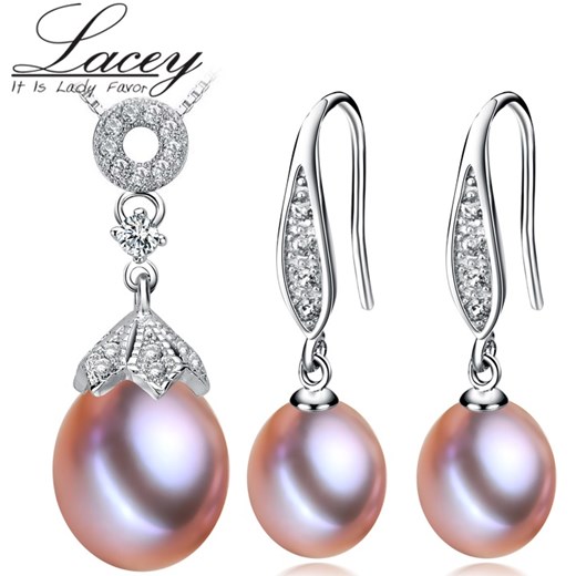 Zestaw perłowy Lacey Lux - Różowy Izmael.eu   