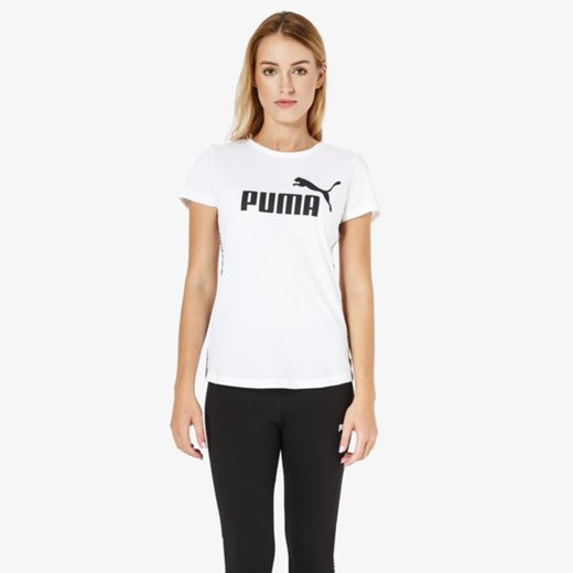 Biała bluzka sportowa Puma z napisem 