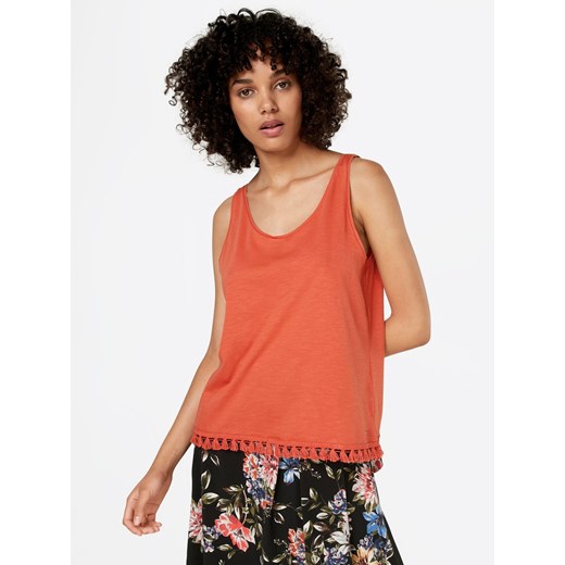 Top 'relaxed top with fringe hem'