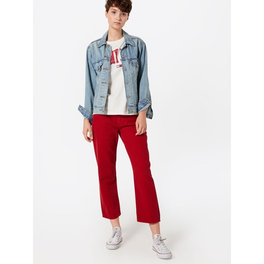 Jeansy damskie Tommy Jeans w miejskim stylu czerwone 