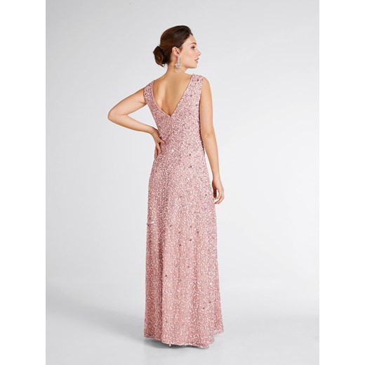 Sukienka Heine z okrągłym dekoltem różowa maxi 