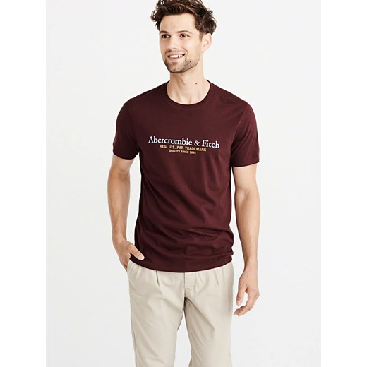 T-shirt męski Abercrombie & Fitch z krótkim rękawem jerseyowy 
