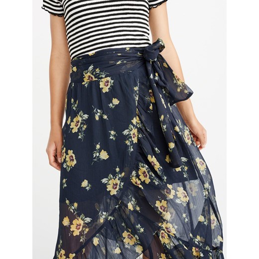 Spódnica 'CHIFFON NAVY BURG MAXI'