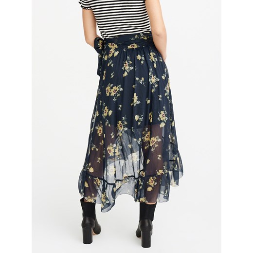 Spódnica 'CHIFFON NAVY BURG MAXI'
