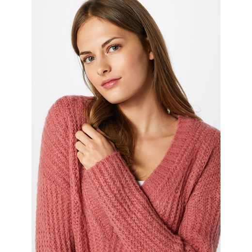 Sweter damski Only casual bez wzorów jesienny z dekoltem v 