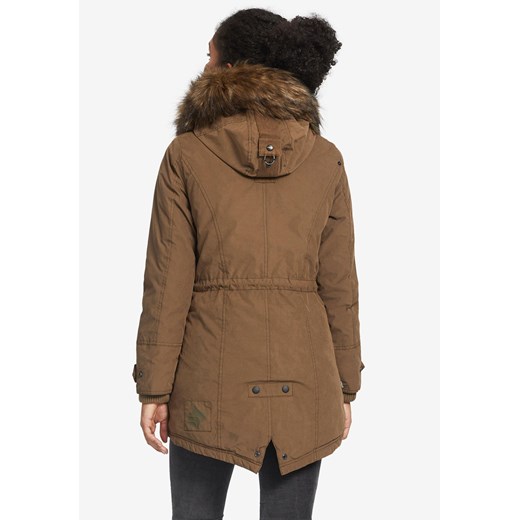 Khujo parka damska brązowa