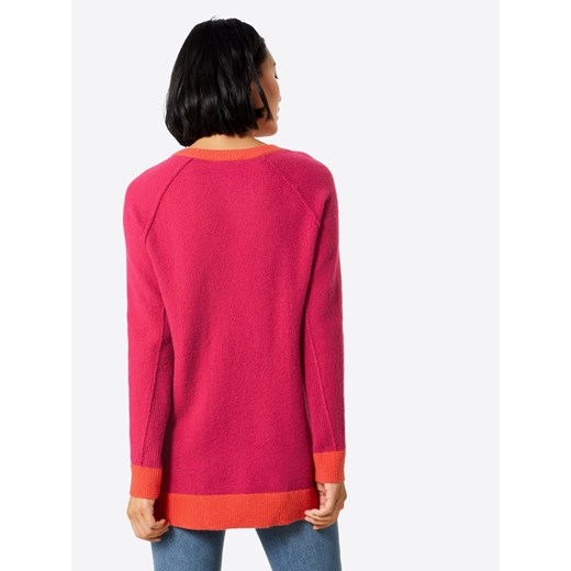 Różowy sweter damski Edc By Esprit gładki casualowy na jesień 