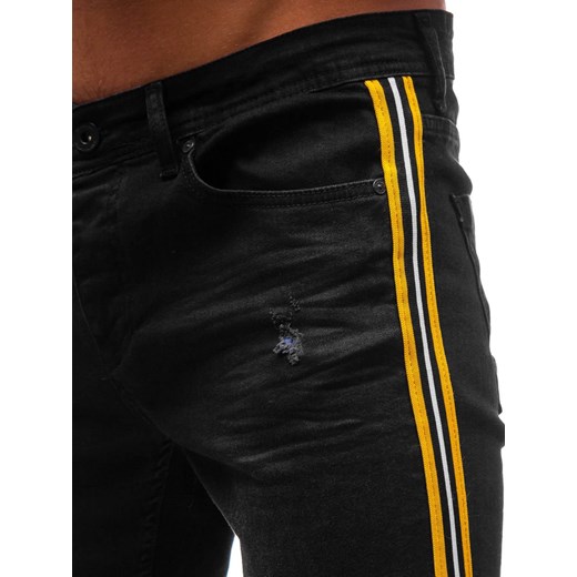 Spodnie jeansowe męskie czarne Denley 1011 Denley  36 