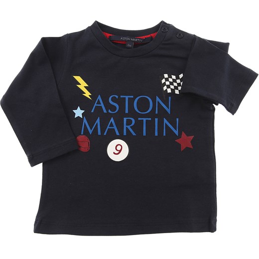 Aston Martin Koszulka Niemowlęca dla Chłopców, Niebieski, Bawełna, 2019, 12M 18M 6M 9M Aston Martin  9M RAFFAELLO NETWORK
