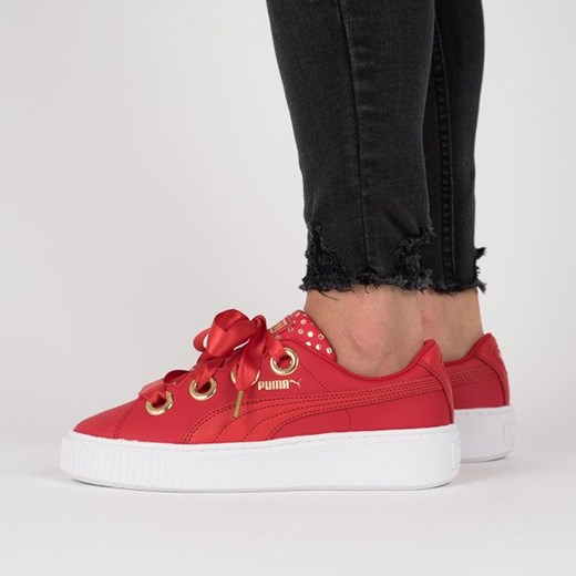 Buty damskie sneakersy Puma Platform Kiss Ath Lux Wns 366704 03 - CZERWONY  Puma 38 sneakerstudio.pl