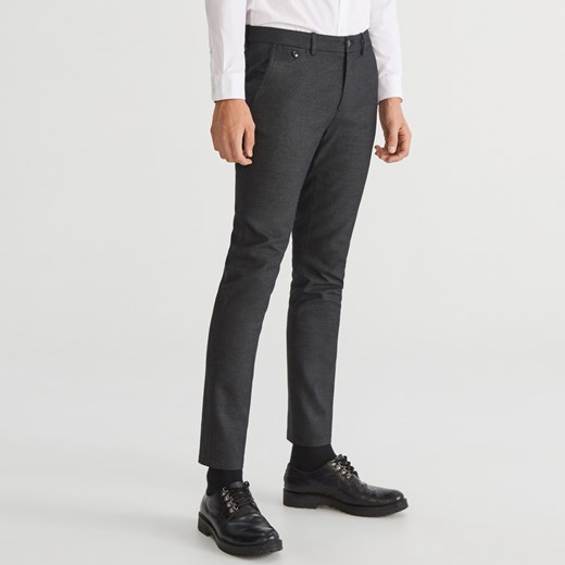 Reserved - Eleganckie spodnie slim fit - Szary Reserved  30 