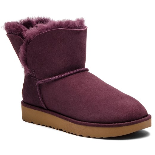 Śniegowce damskie Ugg skórzane płaskie casual gładkie bez zapięcia 